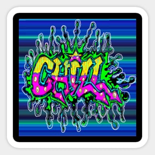 Spray Can Graffiti Urban Tag  Chill by LowEndGraphics Sticker